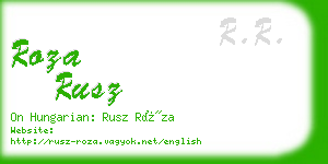 roza rusz business card